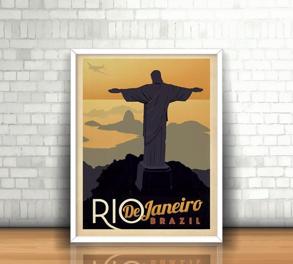 Quadro Rio de Janeiro / Corcovado / 20x30cm / Com Vidro