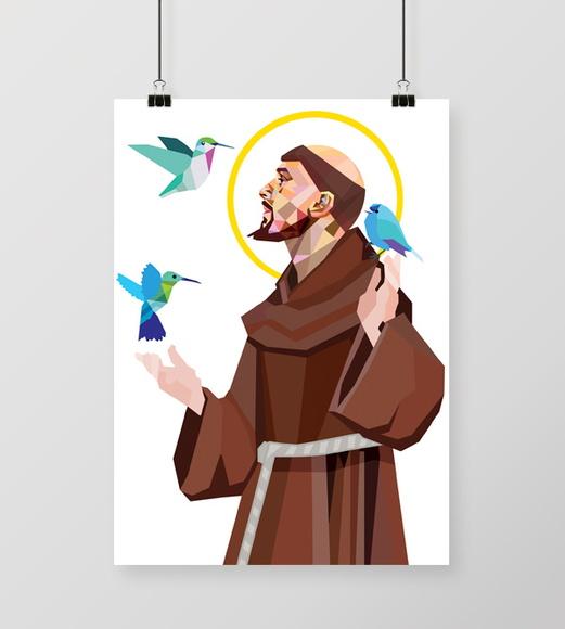 Quadro São Francisco / 20x30cm / Com Vidro