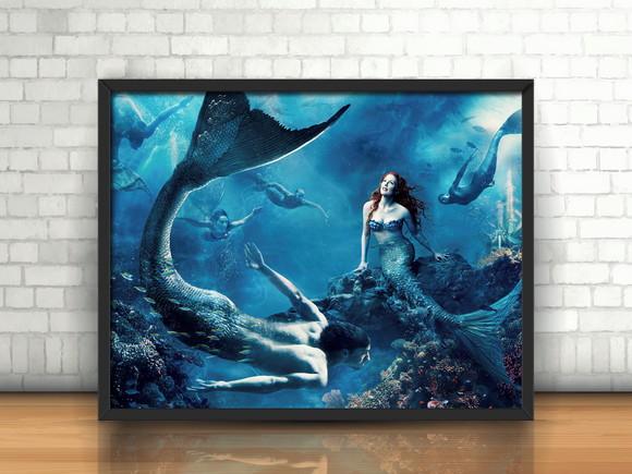 Quadro Sereias no Fundo do Mar