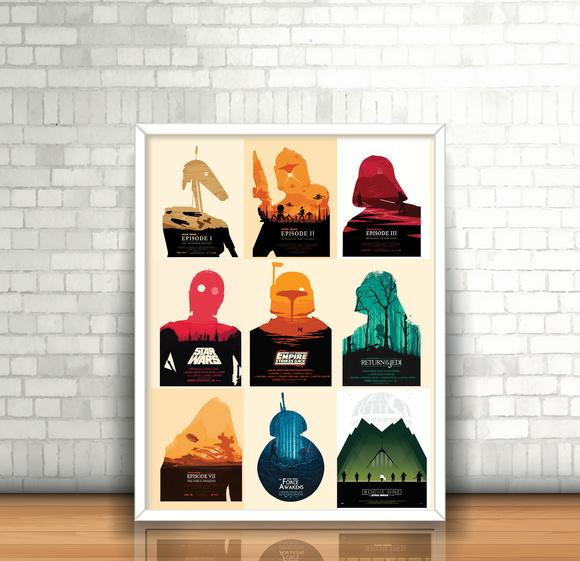 Quadro Star Wars Mosáico