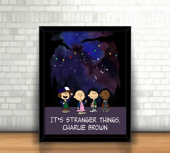 Quadro Stranger Things & Charlie Brown