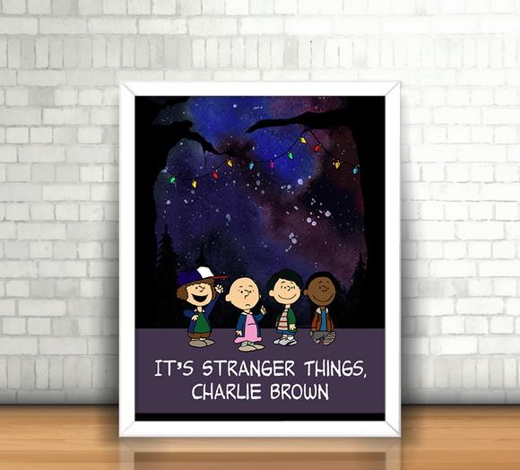 Quadro Stranger Things & Charlie Brown