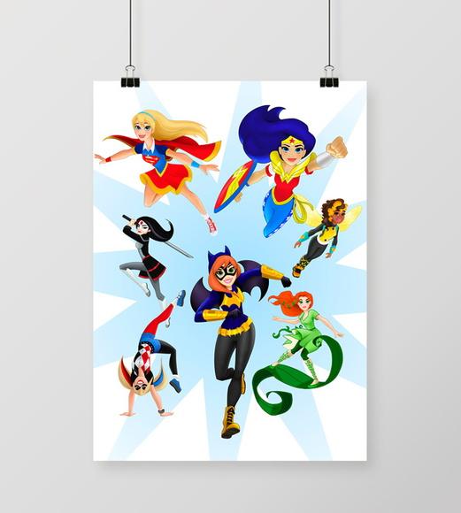 Quadro Super Hero Girls