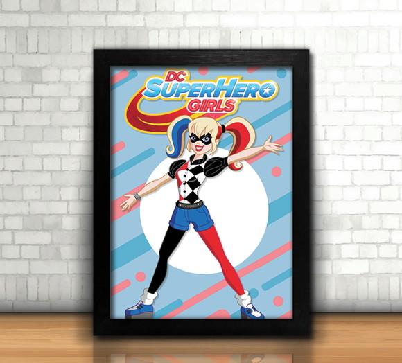 Quadro Super Hero Girls / Arlequina