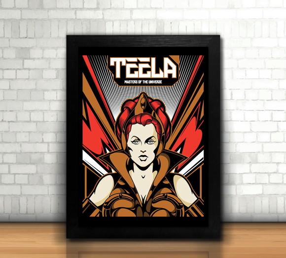 Quadro Teela / He-Man / 20x30cm / com vidro