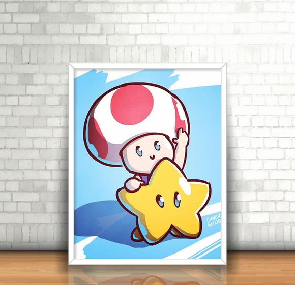 Quadro Toad / Mario Bros