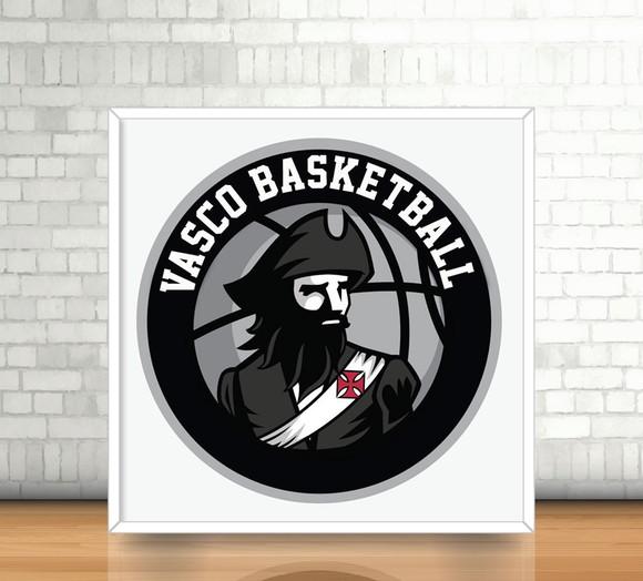 Quadro Vasco / Basquete (20x20cm)