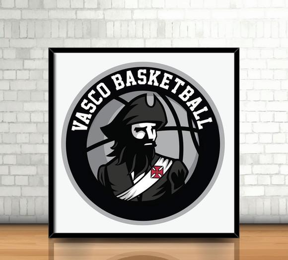 Quadro Vasco / Basquete (20x20cm)