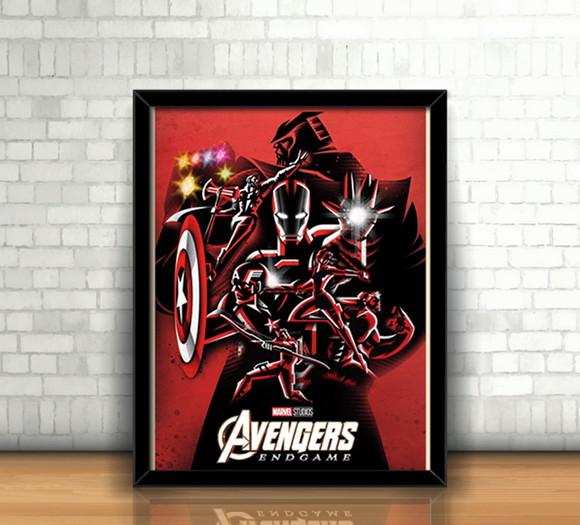 Quadro Vingadores / Ultimato (Endgame) / 20x30cm / Com Vidro