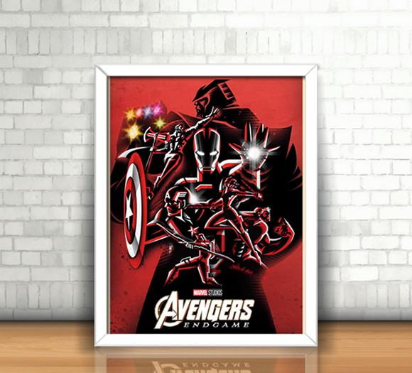 Quadro Vingadores / Ultimato (Endgame) / 20x30cm / Com Vidro