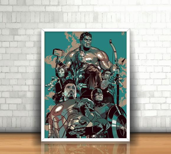 Quadro Vingadores Marvel