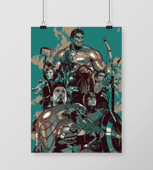 Quadro Vingadores Marvel
