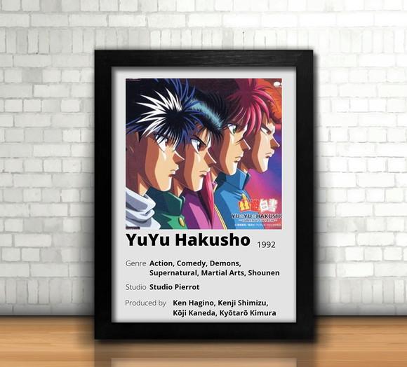 Quadro Yu Yu Hakusho / 20x30cm / com Vidro