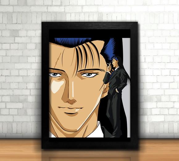 Quadro Yu Yu Hakusho / 20x30cm / com Vidro