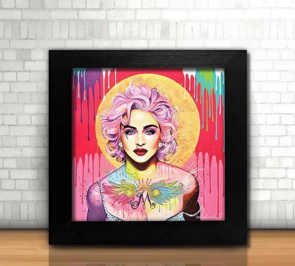 Rainha do Pop / Quadro / 20x20cm / com Vidro