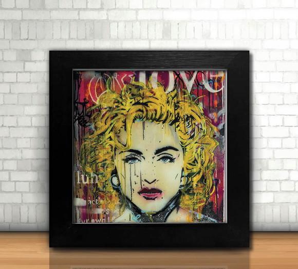 Rainha do Pop / Quadro / 20x20cm / com Vidro