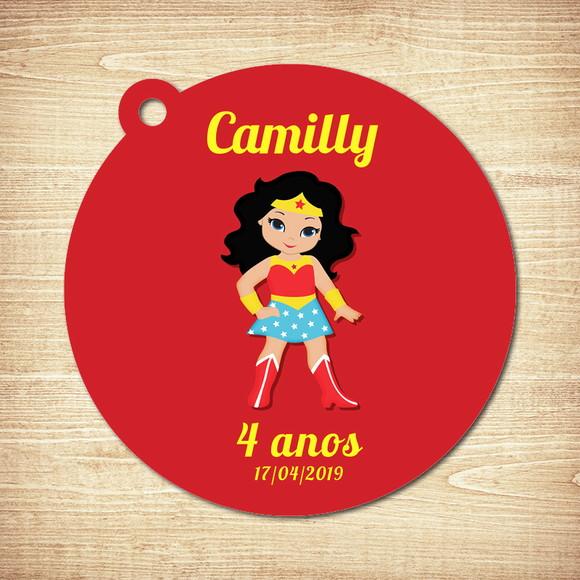 Tag Mulher Maravilha Cute (5x5cm)