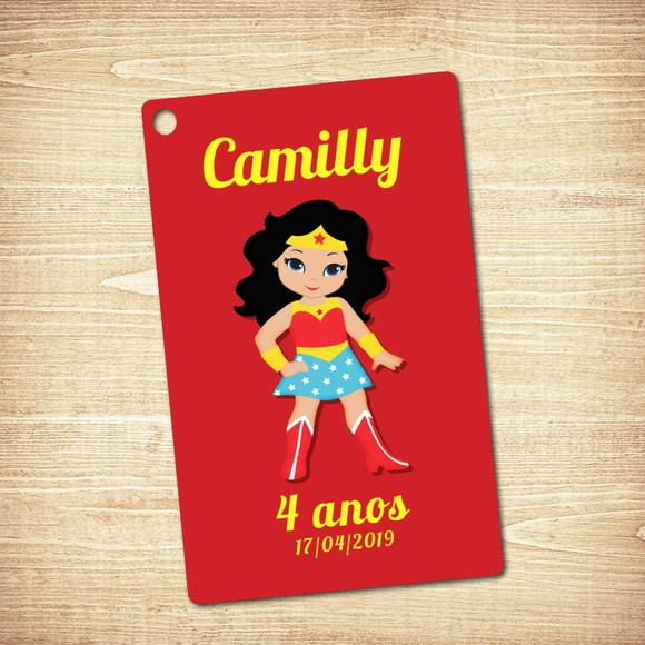 Tag Mulher Maravilha Cute (4x6cm)