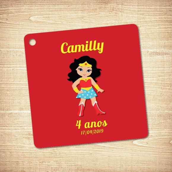 Tag Mulher Maravilha Cute (5x5cm)