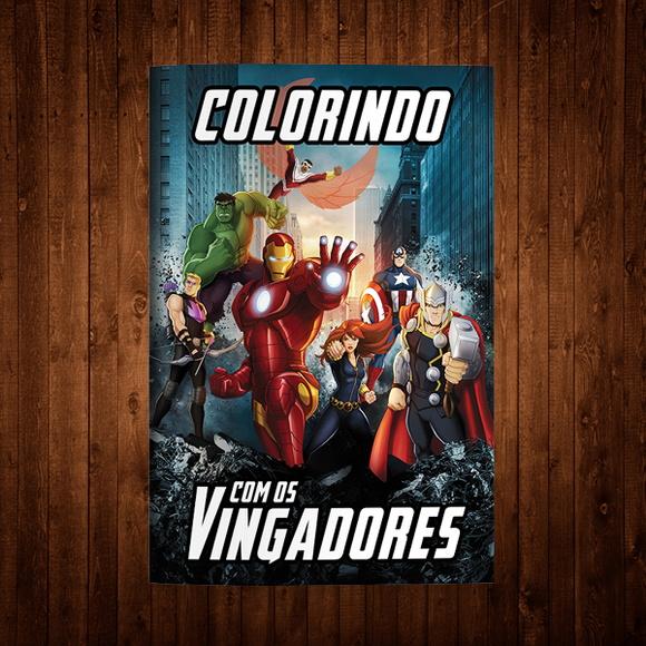 Vingadores / Livro de Colorir / 15x21cm / 12 Desenhos