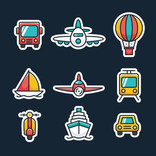 40 Adesivos / Veículos / Brinquedos