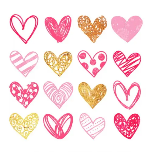 Adesivo / Golden Hearts
