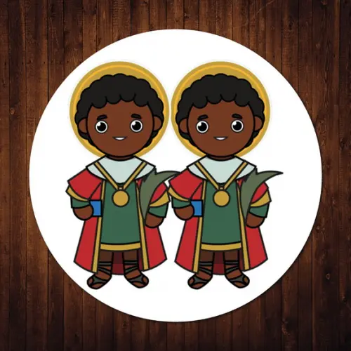 Adesivo São Cosme e Damião 5x5cm