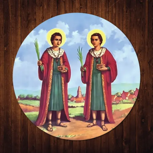 Adesivo São Cosme e Damião 5x5cm