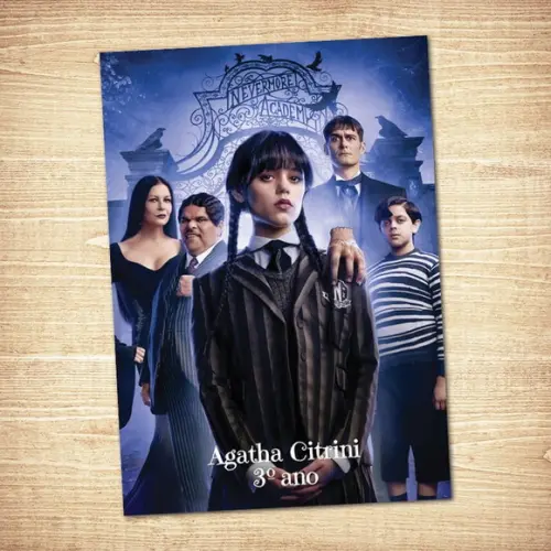 Adesivo Wandinha Capa Caderno