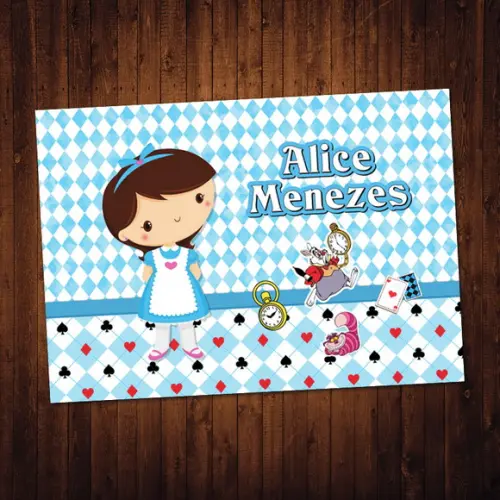 Alice / Adesivo Capa Caderno