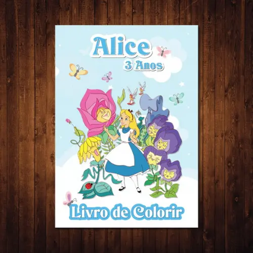 Alice / Livro de Colorir / 10x15cm / 12 Desenhos