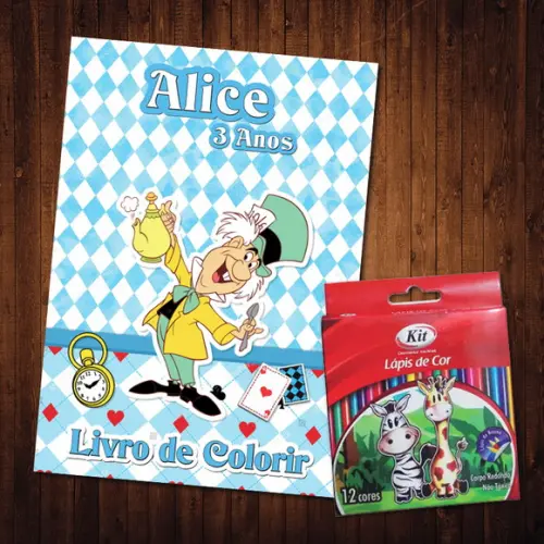 Alice / Livro de Colorir / 15x21cm / Lápis de Cor
