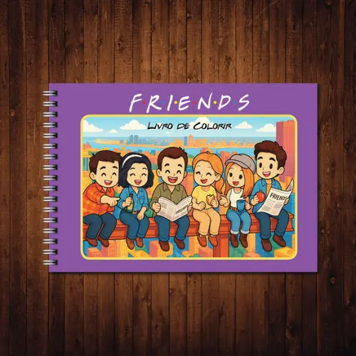 Arquivo Digital Friends Livro de Colorir Estilo Goods