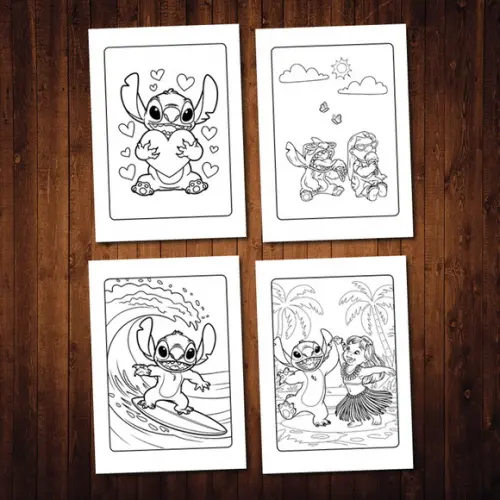 Arquivo Digital Lilo e Stitch Livro de Colorir Estilo Goods