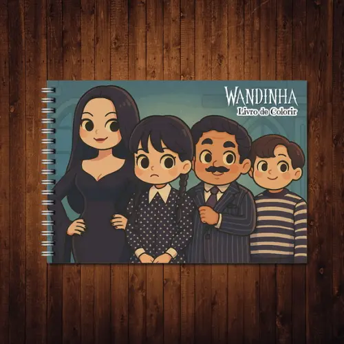Arquivo Digital Wandinha Livro de Colorir Estilo Goods