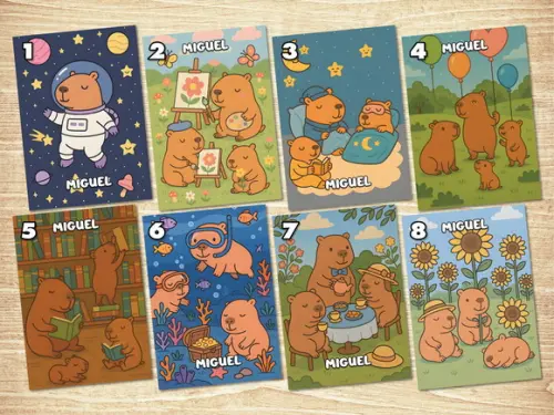 Capivara / Adesivo Capa Caderno / A4