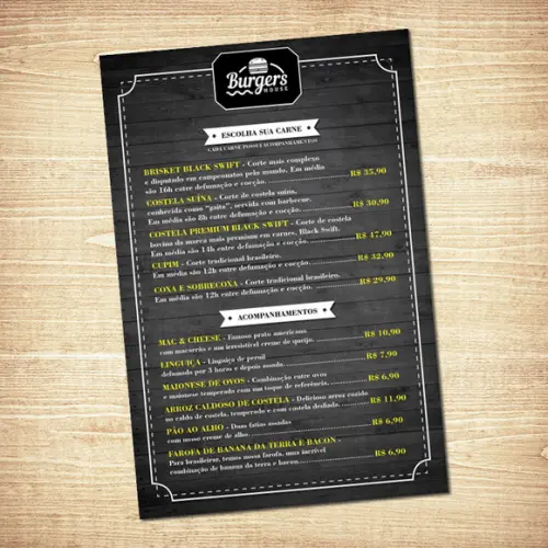 Cardapio Personalizado - Hamburgueria (Arquivo Digital)