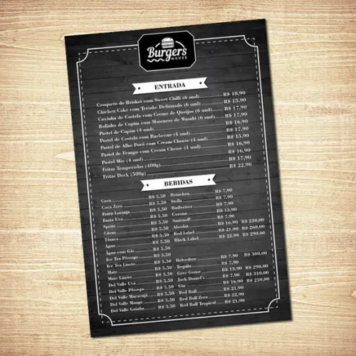 Cardapio Personalizado - Hamburgueria (Arquivo Digital)