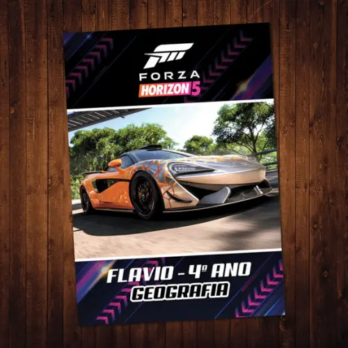 Carros Esportivos / Adesivo Capa Caderno / A4