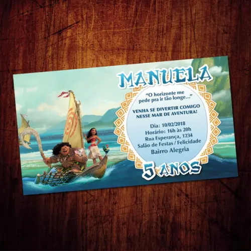 Convite de Aniversário / Moana (Arquivo Digital)