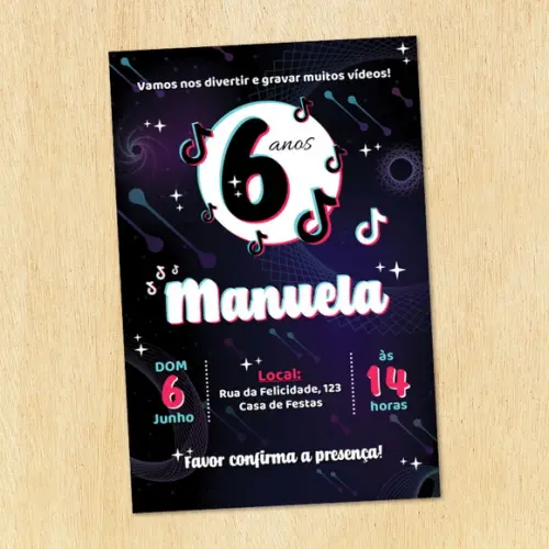 Convite de Aniversário / TikTok / Arquivo Digital