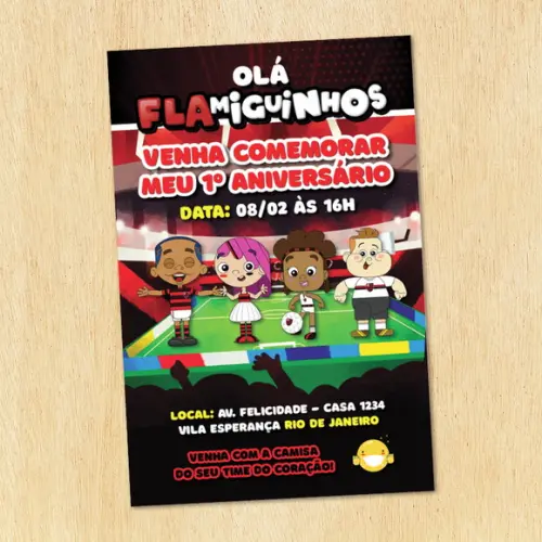 Convite de Aniversário / Flamiguinhos / Arquivo Digital
