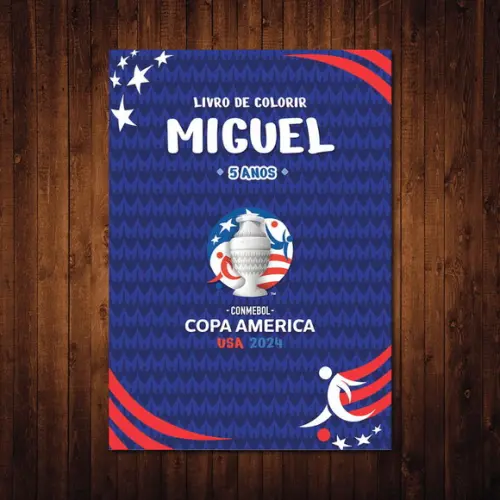 Copa America / Livro de Colorir / 10x15cm / 12 Desenhos