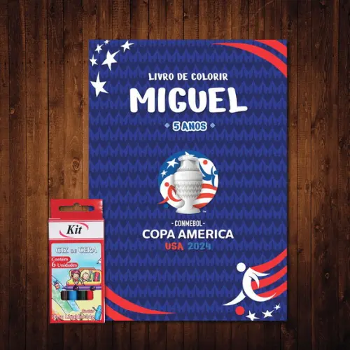 Copa America / Livro de Colorir / 15x21cm / Giz de Cera