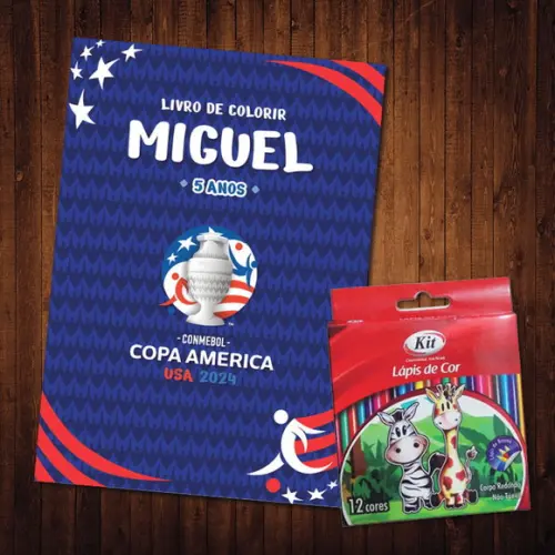 Copa America / Livro de Colorir / 15x21cm / Lapis de Cor