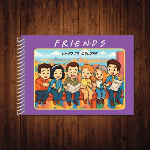 Friends Livro de Colorir Estilo Bobbie Goods Espiral