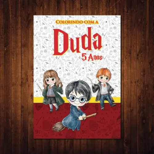 Harry Potter / Livro de Colorir / 15x21cm / 12 Desenhos