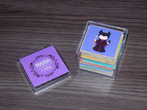 Jogo da Memória / Aurora & Malévola / 8 Pares / Acrílico