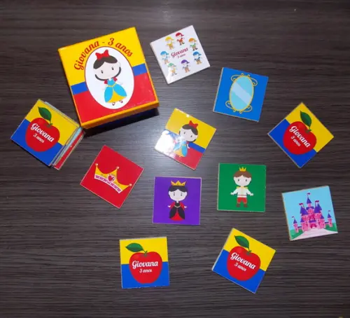 Jogo da Memória / Branca de Neve / 7 Pares / Caixa MDF
