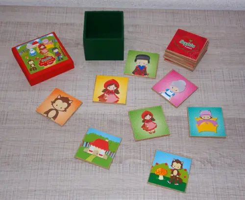 Jogo da Memória / Chapeuzinho Vermelho / 7 Pares / Caixa mdf